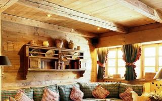 Country style στο εσωτερικό ενός διαμερίσματος και ενός σπιτιού: ρουστίκ άνεση στη φωτογραφία Διακόσμηση δωματίου σε εξοχικό στυλ