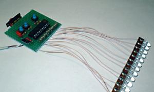 Бегущие огни схема на транзисторах для светодиодов